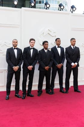 53rd Annual PFA Awards 2026 David Raya, Declan Rice, Jurrien Timber, Gabriel Magalhaes and William Saliba of Arsenal attend the 53rd annual PFA Awards at the Opera House Manchester in Manchester, England on August 25, 2026., Credit:Victoria Cropper Vicky Pearson Avalon England, Greater Manchester, Manchester  Copyright: xVictoriaxCropperx xVickyxPearsonx xAvalonx 1128468110