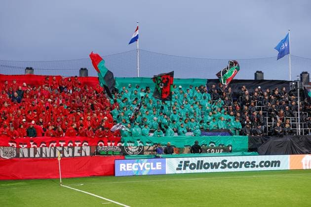 BODO , 25-08-2026 , Aspmyra Stadion , Champions League , knockout phase match 2 of 2 , season 2026 2027 , Bodo Glimt - NEC , picture shows fans of NEC Bodo Glimt - NEC  x206046582x Copyright: