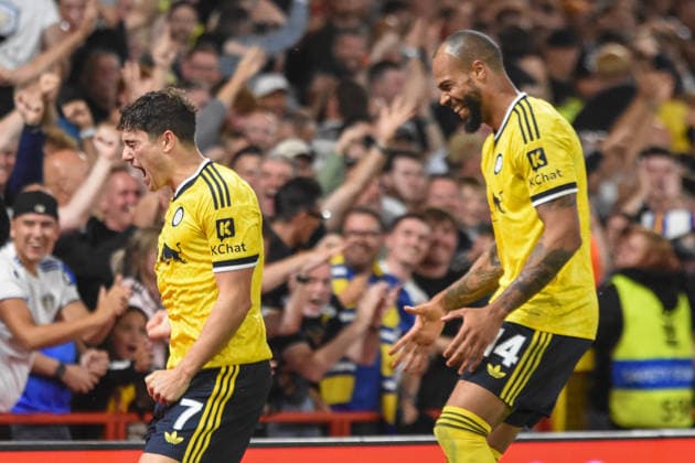 Nottingham Forest v Leeds, Carabao Cup Second round, The City Ground, Nottingham, UK - 25 August 2026 Leeds United s Daniel James scores his sides first goal of the match , UK NEWSPAPERS OUT Copyright: xRichardxBowcottx