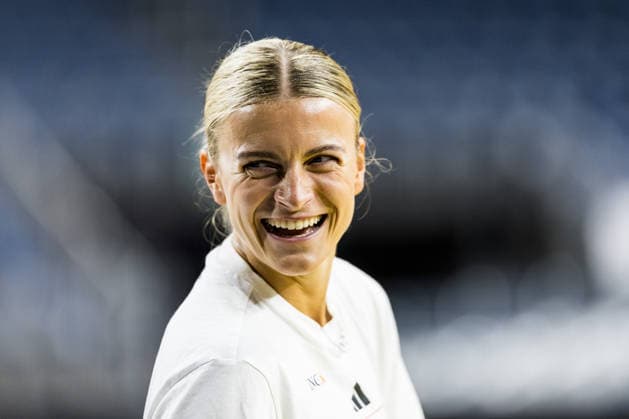 COLOGNE, GERMANY - AUGUST 25: Alexandra Wilke (Germany, 3) smiling during media training of DBB Germany women at Lanxess Arena on August 25, 2026 in Cologne, Germany. North Rhine Westphalia Germany Copyright: xSteffiexWunderlx