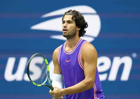August 25, 2026, New York City, New York, USA: CARLOS ALCARAZ of Spain during the match in the first round mixed doubles of US Open with S. Williams of USA against E. Routliffe of New Zealand and L. Glasspool of Great Britain. New York, USA. New York City USA - ZUMAc278 20260825_zsp_c278_033 Copyright: xMarcinxCholewinskix