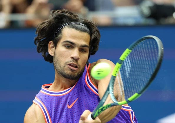 August 25, 2026, New York City, New York, USA: CARLOS ALCARAZ of Spain during the match in the first round mixed doubles of US Open with S. Williams of USA against E. Routliffe of New Zealand and L. Glasspool of Great Britain. New York, USA. New York City USA - ZUMAc278 20260825_zsp_c278_034 Copyright: xMarcinxCholewinskix