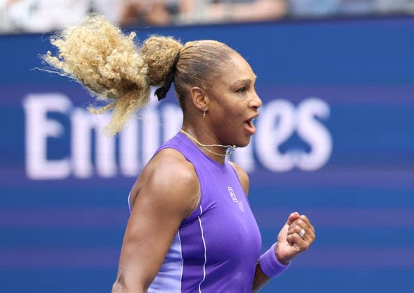 August 25, 2026, New York City, New York, USA: SERENA WILLIAMS of USA during the match in the first round mixed doubles of US Open with C. Alcaraz of Spain against E. Routliffe of New Zealand and L. Glasspool of Great Britain. New York, USA. New York City USA - ZUMAc278 20260825_zsp_c278_040 Copyright: xMarcinxCholewinskix