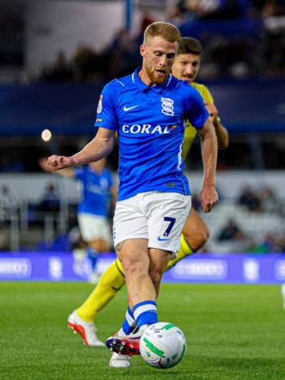 BIRMINGHAM, ENGLAND - August 25: Carlos Vicente of Birmingham City passes the ball during the Carabao Cup football match between Birmingham City and Brentford at St Andrews @ Knighthead Park on August 25, 2026 in Birmingham, England Copyright: xNataliexMincher SPPx Sportspressphoto_SPR215973