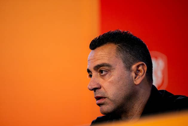 ZEIST, NETHERLANDS - AUGUST 25: Netherlands head coach Xavi Hernandez speaks to the media as he is unveiled as the new head coach of the Netherlands men s football team at the KNVB Campus on August 25, 2026 in Zeist, Netherlands.  Copyright: xRenexNijhuis MBxMediax