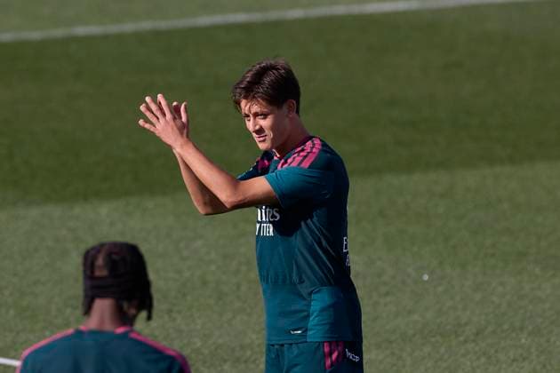 Real Madrid CF training session and press conference, PK, Pressekonferenz at Ciudad Real Madrid in Madrid, Spain - 25 Aug 2026 Arda Guler of Real Madrid CF seen in action during the training session at Ciudad Real Madrid, on the eve of the LaLiga EA Sports 2026 2027 week 1 football match between Real Madrid CF and Real Sociedad Madrid Spain Copyright: xFedericoxTitonex xSOPAxImagesx Federico-Titone-1444693