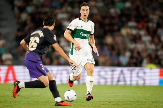 David Affengruber seen during LaLiga EA SPORTS 2026 2027 game between teams of Elche CF and FC Barcelona, Barca (Maciej Rogowski Ball Raw Images) Elche Manuel Martinez Stadium Spain Copyright: xMaciejxRogowskix maciejrogowski_elche_fcbarcelona_2627_fullimago-286