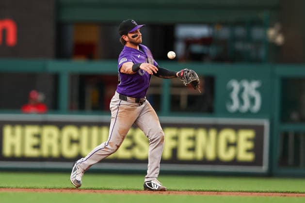 August 25, 2026, Washington D.C, District Of Columbia, United States: Washington, DC; Colorado Rockies second baseman Connor Norby (35) throws to first base for the out during the Major League Baseball game between the Washington Nationals and the Colorado Rockies at Nationals Park on Tuesday, August 25, 2026. The Rockies beat the Nationals 3-1. MLB, Baseball Herren, USA Colorado Rockies 3:1 Washington Nationals  - ZUMAp258 20260825_znp_p258_007 Copyright: xStevexPrakopex