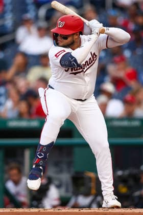August 25, 2026, Washington D.C, District Of Columbia, United States: Washington, DC; Washington Nationals first baseman Abimelec Ortiz (81) bats during the Major League Baseball game between the Washington Nationals and the Colorado Rockies at Nationals Park on Tuesday, August 25, 2026. The Rockies beat the Nationals 3-1. MLB, Baseball Herren, USA Colorado Rockies 3:1 Washington Nationals  - ZUMAp258 20260825_znp_p258_010 Copyright: xStevexPrakopex
