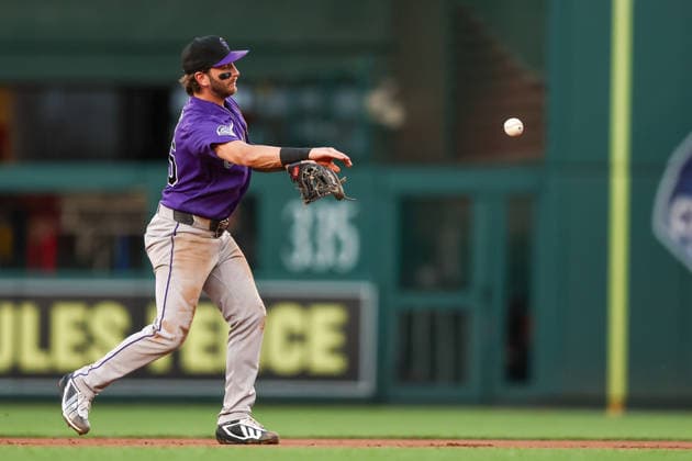 August 25, 2026, Washington D.C, District Of Columbia, United States: Washington, DC; Colorado Rockies second baseman Connor Norby (35) throws to first base for the out during the Major League Baseball game between the Washington Nationals and the Colorado Rockies at Nationals Park on Tuesday, August 25, 2026. The Rockies beat the Nationals 3-1. MLB, Baseball Herren, USA Colorado Rockies 3:1 Washington Nationals  - ZUMAp258 20260825_znp_p258_013 Copyright: xStevexPrakopex