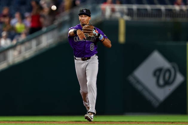 August 25, 2026, Washington D.C, District Of Columbia, United States: Washington, DC; Colorado Rockies shortstop Ryan Ritter (8) throws to first for the out during the Major League Baseball game between the Washington Nationals and the Colorado Rockies at Nationals Park on Tuesday, August 25, 2026. The Rockies beat the Nationals 3-1. MLB, Baseball Herren, USA Colorado Rockies 3:1 Washington Nationals  - ZUMAp258 20260825_znp_p258_016 Copyright: xStevexPrakopex