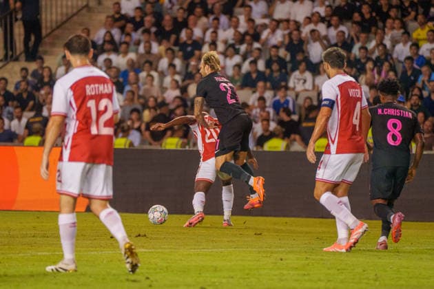 Tymoteusz Puchacz seen during UEFA Champions League 26 27 4th qualifying round 2ed leg match between teams of Sabah FK and Hapoel Beer Sheva (Lukasz Germaniuk Ball Raw Images) Baku Tofiq Bahramov Stadium Azerbaijan Copyright: xLukaszxGermaniukx 250825WSZ-230