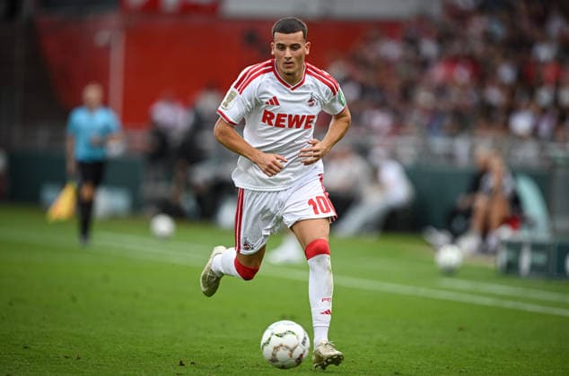 Soccer, DFB Cup, First Round, 2026–2027 Season, August 24, 2026: FC Würzburger Kickers 1, FC Köln; Said El Mala 1, FC Köln (looking pensive)