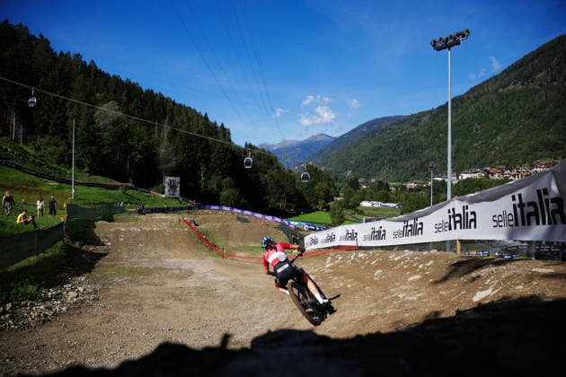2026 UCI Mountain Bike World Championships Picture by Ed Sykes SWpix.com - 26 08 2026 - Cycling - 2026 UCI Mountain Bike World Championships - Val di Sole, Trentino, Italy - E-mountain bike (E-MTB) Cross Country - Women Elite - Anna Spielmann (Austria) Copyright: x xSWpix.comx(t axPhotographyxHubxLtd)xEdxSykes SWpix.comx SWP-3030-19402