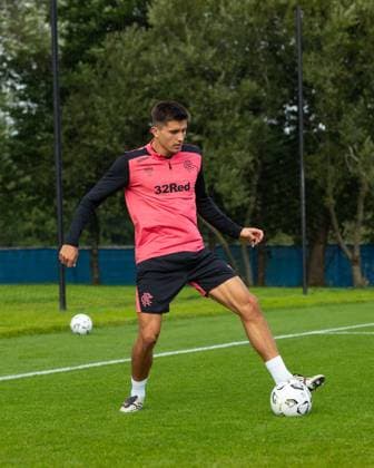 Vanja Dragojevic training ahead of tomorrow s UEFA Conference League qualifying match against Jablonec. Rangers Training - The Rangers Training Centre, Glasgow, Lanarkshire, Scotland, UK - 26 Aug 2026Glasgow The Rangers Training Centre Lanarkshire United Kingdom  Copyright: xO Rourke RangersxFC Shutterstockx 17117524j