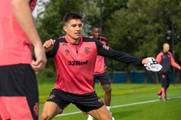 Vanja Dragojevic training ahead of tomorrow s UEFA Conference League qualifying match against Jablonec. Rangers Training - The Rangers Training Centre, Glasgow, Lanarkshire, Scotland, UK - 26 Aug 2026Glasgow The Rangers Training Centre Lanarkshire United Kingdom  Copyright: xO Rourke RangersxFC Shutterstockx 17117524m