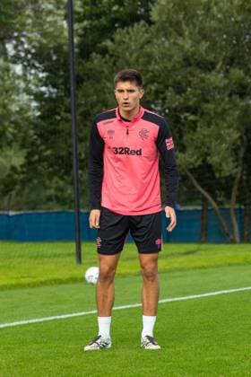 Vanja Dragojevic training ahead of tomorrow s UEFA Conference League qualifying match against Jablonec. Rangers Training - The Rangers Training Centre, Glasgow, Lanarkshire, Scotland, UK - 26 Aug 2026Glasgow The Rangers Training Centre Lanarkshire United Kingdom  Copyright: xO Rourke RangersxFC Shutterstockx 17117524g