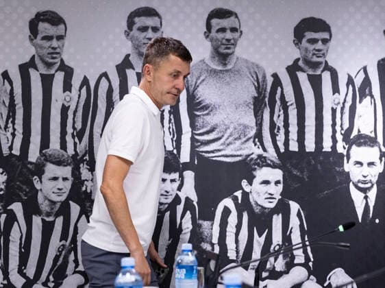Football, Serbia, FK Partizan, press conference