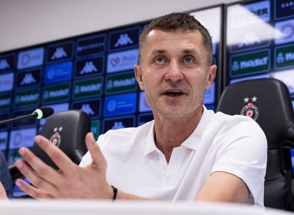 FK Partizan press conference, PK, Pressekonferenz Head coach Sasa Ilic of Partizan during the FK Partizan Press Conference at stadium FK Partizan on August 26, 2026 in Belgrade, Serbia. Belgrade Serbia Copyright: xSrdjanxStevanovicx x