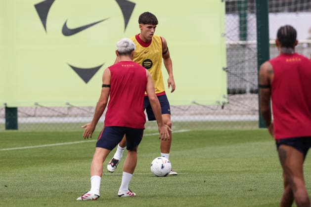 August 26, 2026, Sant Joan Despi, Barcelona, Spain: Pau Cubarsi during the training day of FC Barcelona, Barca ahead the Spanish League, Laliga EA Sports, football match against Athletic Club at Ciudad Esportiva Joan Gamper on August 26, 2026 in Sant Joan Despi, Barcelona, Spain. FC Barcelona Training And press conference, PK, Pressekonferenz - LaLiga EA Sports - ZUMAa181 20260826_zaa_a181_025 Copyright: xJavierxBorregox