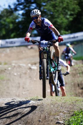 2026 UCI Mountain Bike World Championships Picture by Ed Sykes SWpix.com - 26 08 2026 - Cycling - 2026 UCI Mountain Bike World Championships - Val di Sole, Trentino, Italy - E-mountain bike (E-MTB) Cross Country - Men Elite - Jerome Gilloux (France) Copyright: x xSWpix.comx(t axPhotographyxHubxLtd)xEdxSykes SWpix.comx SWP-3030-19435