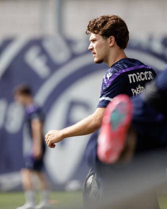 SOCCER - UEFA ECL, A.Wien vs Braga VIENNA,AUSTRIA,26.AUG.26 - SOCCER - UEFA Conference League, play-off, Austria Wien vs Sporting Braga, preview, training A.Wien. Image shows Moritz Wels (A.Wien).  GEPAxpictures xArminxRauthner