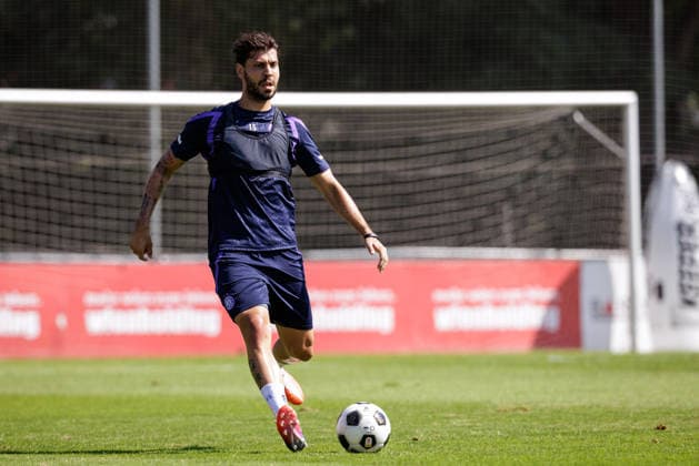 SOCCER - UEFA ECL, A.Wien vs Braga VIENNA,AUSTRIA,26.AUG.26 - SOCCER - UEFA Conference League, play-off, Austria Wien vs Sporting Braga, preview, training A.Wien. Image shows Aleksandar Dragovic (A.Wien).  GEPAxpictures xArminxRauthner