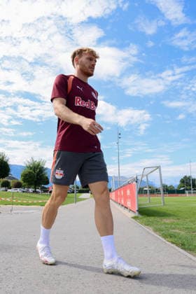 SOCCER - UEFA EL, RBS vs Mjaellby SALZBURG,AUSTRIA,26.AUG.26 - SOCCER - UEFA Europa League, play-off, Red Bull Salzburg vs Mjaellby AIF, preview, training RBS. Image shows Yorbe Vertessen (RBS).  GEPAxpictures xMathiasxMandl