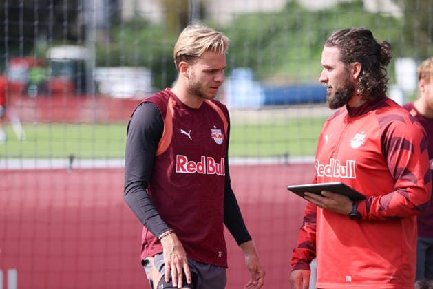 SOCCER - UEFA EL, RBS vs Mjaellby SALZBURG,AUSTRIA,26.AUG.26 - SOCCER - UEFA Europa League, play-off, Red Bull Salzburg vs Mjaellby AIF, preview, training RBS. Image shows Leandro Morgalla (RBS).  GEPAxpictures xMathiasxMandl
