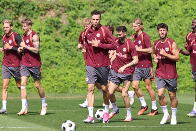 SOCCER - UEFA EL, RBS vs Mjaellby SALZBURG,AUSTRIA,26.AUG.26 - SOCCER - UEFA Europa League, play-off, Red Bull Salzburg vs Mjaellby AIF, preview, training RBS. Image shows Haris Tabakovic (RBS).  GEPAxpictures xMathiasxMandl