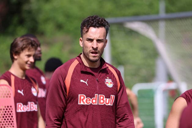 SOCCER - UEFA EL, RBS vs Mjaellby SALZBURG,AUSTRIA,26.AUG.26 - SOCCER - UEFA Europa League, play-off, Red Bull Salzburg vs Mjaellby AIF, preview, training RBS. Image shows Haris Tabakovic (RBS).  GEPAxpictures xMathiasxMandl