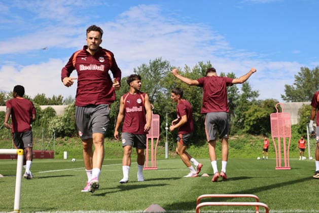 SOCCER - UEFA EL, RBS vs Mjaellby SALZBURG,AUSTRIA,26.AUG.26 - SOCCER - UEFA Europa League, play-off, Red Bull Salzburg vs Mjaellby AIF, preview, training RBS. Image shows Haris Tabakovic (RBS).  GEPAxpictures xMathiasxMandl