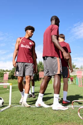 SOCCER - UEFA EL, RBS vs Mjaellby SALZBURG,AUSTRIA,26.AUG.26 - SOCCER - UEFA Europa League, play-off, Red Bull Salzburg vs Mjaellby AIF, preview, training RBS. Image shows Justin Omoregie (RBS).  GEPAxpictures xMathiasxMandl
