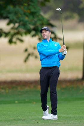 SUTTON COLDFIELD, ENGLAND - AUG 26: Marcel Schneider (GER) plays from the third fairway during the Pro-Am at the 2026 Husqvarna British Masters at The Belfry, Sutton Coalfield on August 26, 2026 in Warwickshire, England The 2026 Husqvarna British Masters