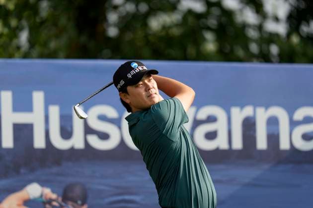 SUTTON COLDFIELD, ENGLAND - AUG 26: Junghwan Lee (KOR) plays from the fourteenth tee during the Pro-Am at the 2026 Husqvarna British Masters at The Belfry, Sutton Coalfield on August 26, 2026 in Warwickshire, England The 2026 Husqvarna British Masters