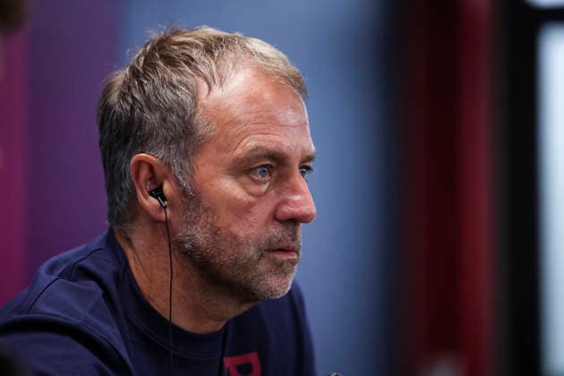 August 26, 2026, Sant Joan Despi, Barcelona, Spain: Hansi Flick, head coach of FC Barcelona, Barca attends his press conference, PK, Pressekonferenz during the training day of FC Barcelona ahead the Spanish League, LaLiga EA Sports, football match against Athletic Club at Ciudad Esportiva Joan Gamper on August 26, 2026 in Sant Joan Despi, Barcelona, Spain. FC Barcelona Training And Press Conference - LaLiga EA Sports  - ZUMAa181 20260826_zaa_a181_050 Copyright: xJavierxBorregox