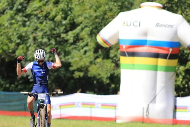 Mountain Bike Cycling World Championships UCI 2026 Pierre Teyssot MAXPPP ; Mountain Bike Cycling World Championships UCI 2026 in Commezzadura on August 26, 2026. E-MTB Cross Country Race, in action Jerome Gilloux (FRA), new World Champion. Pierre Teyssot Maxppp Commezzadura Val di Sole - Trentino Italy  Copyright: xMAXPPPxPierrexTeyssotx TEY79718 TEY79718