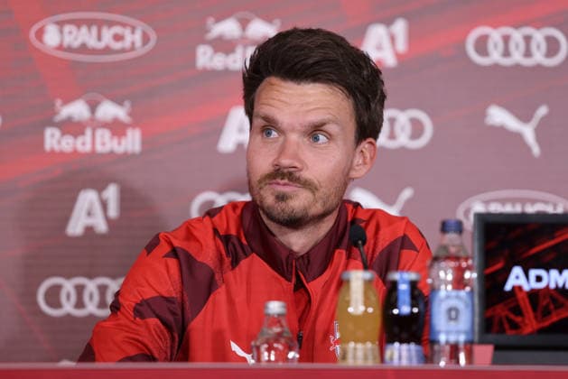 SOCCER - UEFA EL, RBS vs Mjaellby SALZBURG,AUSTRIA,26.AUG.26 - SOCCER - UEFA Europa League, play-off, Red Bull Salzburg vs Mjaellby AIF, preview, press conference, PK, Pressekonferenz RBS. Image shows head coach Danny Roehl (RBS).  GEPAxpictures xMathiasxMandl