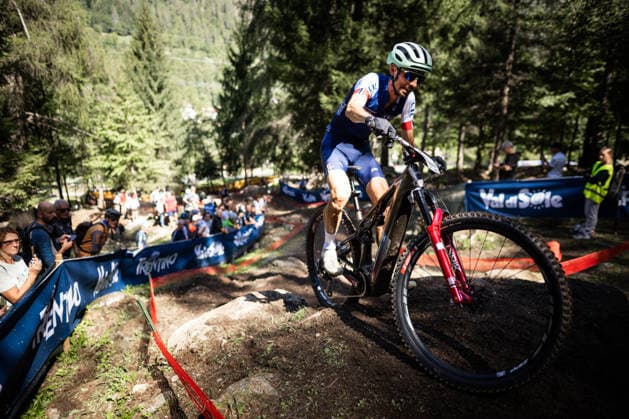 2026 UCI Mountain Bike World Championships Picture by Michal Cerveny SWpix.com - 26 08 2026 - Cycling - 2026 UCI Mountain Bike World Championships - Val di Sole, Trentino, Italy - E-MTB - Stephane Tempier (France) Val di Sole Val di Sole Italy Copyright: x xSWpix.comx(t axPhotographyxHubxLtd)xMichalxCerveny SWpix.comx SWP-3030-19519