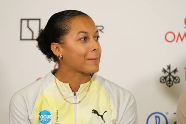 RECORD DATE NOT STATED Swiss 800m Audrey Werro during the press conference, PK, Pressekonferenz at Weltklasse 2026, the Zurich stage of Diamond League Copyright: xSergioxBrunettix
