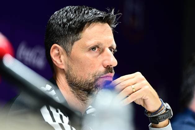 RSC Anderlecht v Kairat Almaty - UEFA Europa League Media Activities 26 08 2026 ANDERLECHT, BELGIUM - AUGUST 26 : Bruno Vitor head coach of RSC Anderlecht speaking with the media during a pre-match press conference, PK, Pressekonferenz ahead of the UEFA Europa League 2026 27 play-off round second leg between RSC Anderlecht and Kairat Almaty on August 26, 2026 in Anderlecht, Belgium, 26 08 2026 Anderlecht Belgium  Copyright: xPeterxDexVoechtx
