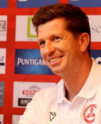 SOCCER - BL, GAK, press conference, PK, Pressekonferenz GRAZ,AUSTRIA,26.AUG.26 - SOCCER - ADMIRAL Bundesliga, Grazer AK 1902, press conference. Image shows sporting director Andreas Linhart.  GEPAxpictures xHansxOberlaender