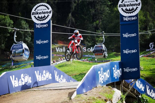 2026 UCI Mountain Bike World Championships Picture by Ed Sykes SWpix.com - 26 08 2026 - Cycling - 2026 UCI Mountain Bike World Championships - Val di Sole, Trentino, Italy - Downhill (DHI) Training - Copyright: x xSWpix.comx(t axPhotographyxHubxLtd)xEdxSykes SWpix.comx SWP-3030-19553
