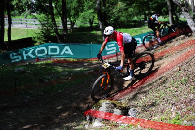 2026 UCI Mountain Bike World Championships Picture by Ed Sykes SWpix.com - 26 08 2026 - Cycling - 2026 UCI Mountain Bike World Championships - Val di Sole, Trentino, Italy - Cross-country Olympic (XCO) Training - Canada Copyright: x xSWpix.comx(t axPhotographyxHubxLtd)xEdxSykes SWpix.comx SWP-3030-19556