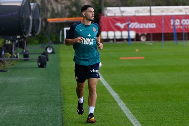 AS Monaco Training - Monaco seen during training session of AS Monaco Football Club before the Europa League Conference match against Polish team Gornik Zabrze taken place in Stade Louis II on August 27, in AS Monaco training center in La Turbie, France on August 26, 2026. Photo by Laurent Coust ABACAPRESS.COM LA TURBIE Monaco  Copyright: xCoustxLaurent ABACAx