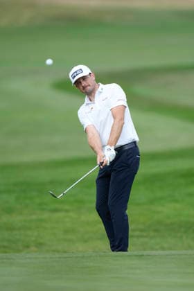 SUTTON COLDFIELD, ENGLAND - AUG 26: Joel Girrbach (CHE) chips to the 8th green during the Pro-Am at the 2026 Husqvarna British Masters at The Belfry, Sutton Coalfield on August 26, 2026 in Warwickshire, England The 2026 Husqvarna British Masters