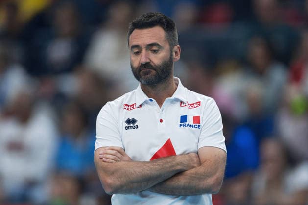 August 26, 2026: Head coach Cesar Hernandez of France during the CEV EuroVolley 2026 group stage volleyball match between France and Italy on August 26, 2026 in Gothenburg. Photo by Mathias Bergeld. BILDBYRAN code MB MB1407 volleyball CEV EuroVolley 2026 women s volleyball France Italy Day 6 women s France Italy  Copyright: MATHIASxBERGELD BB260826MB012