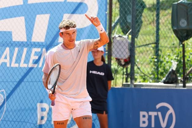 Pictured: Daniel Masur (GER) and Max Schoenhaus (GER) vs. Daniel Masur (GER), ATP Challenger Schwaben Open, Men s Singles, Tennis, Round of 16, August 26, 2026, Augsburg, Bavaria, Germany Copyright: xkolbert-press ChristianxKolbertx