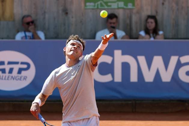 Pictured: Daniel Masur (GER) and Max Schoenhaus (GER) vs. Daniel Masur (GER), ATP Challenger Schwaben Open, Men s Singles, Tennis, Round of 16, August 26, 2026, Augsburg, Bavaria, Germany Copyright: xkolbert-press ChristianxKolbertx