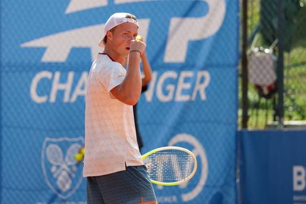 Pictured: Max Schoenhaus (GER), Max Schoenhaus (GER) vs. Daniel Masur (GER), ATP Challenger Schwaben Open, Men s Singles, Tennis, Round of 16, August 26, 2026, Augsburg, Bavaria, Germany Copyright: xkolbert-press ChristianxKolbertx